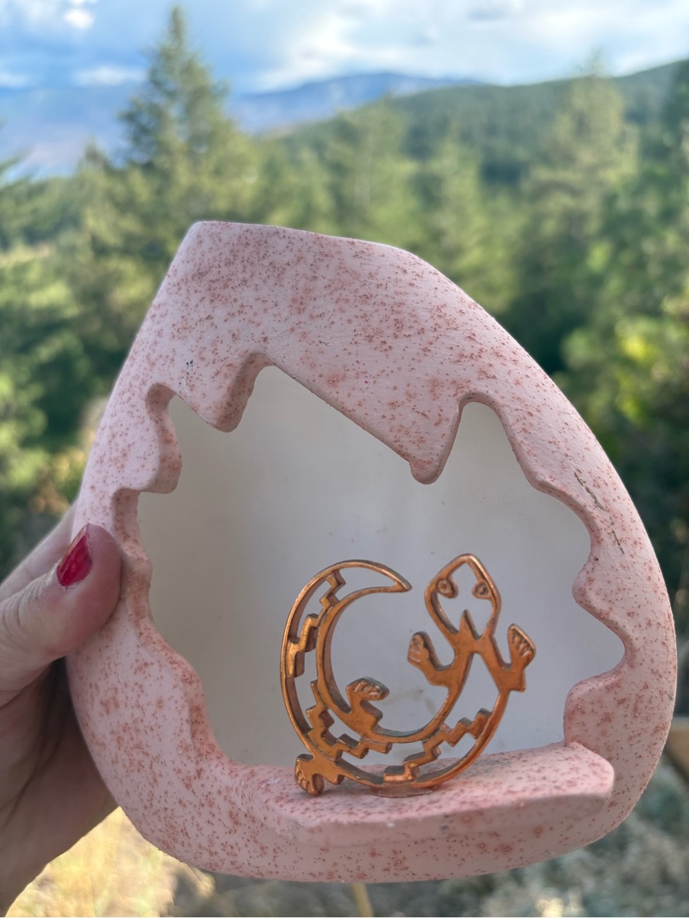 A Vera Russel Art Pottery Southwestern Tea Candle Holder